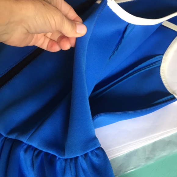 Kate Spade ♠️ Stunning Rare Find 🤩 Color Block Royal Blue Dress, Like New, 16 - Picture 10 of 13